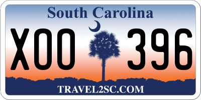 SC license plate XOO396