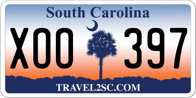 SC license plate XOO397