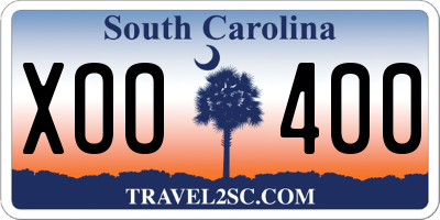 SC license plate XOO400