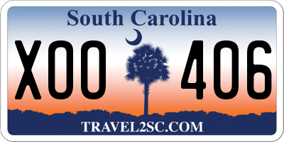 SC license plate XOO406