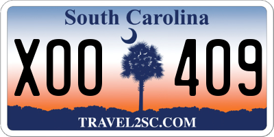 SC license plate XOO409