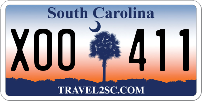 SC license plate XOO411