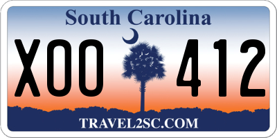 SC license plate XOO412