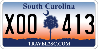 SC license plate XOO413