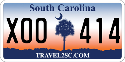 SC license plate XOO414