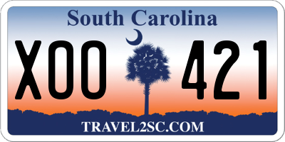 SC license plate XOO421