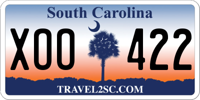 SC license plate XOO422
