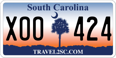 SC license plate XOO424