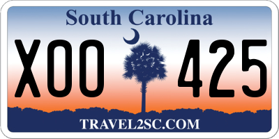SC license plate XOO425