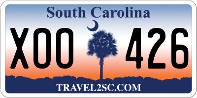 SC license plate XOO426