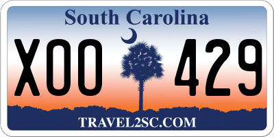 SC license plate XOO429