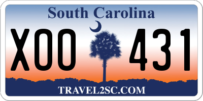 SC license plate XOO431
