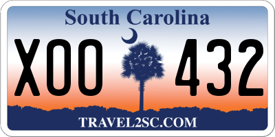 SC license plate XOO432