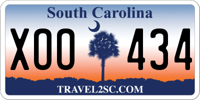 SC license plate XOO434