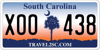 SC license plate XOO438