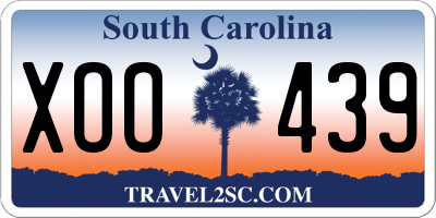 SC license plate XOO439