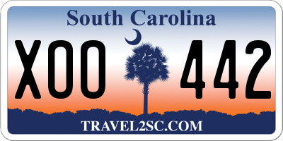 SC license plate XOO442