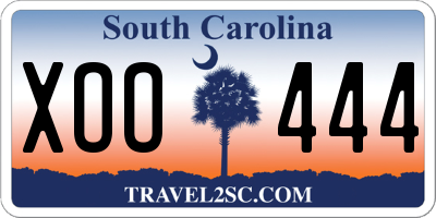 SC license plate XOO444