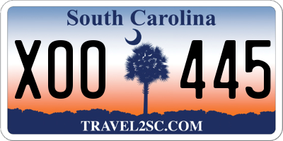 SC license plate XOO445