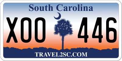 SC license plate XOO446