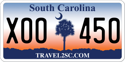 SC license plate XOO450