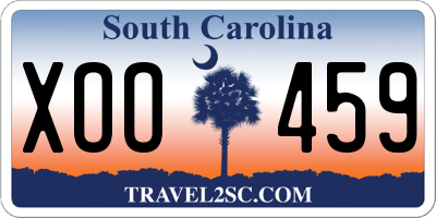 SC license plate XOO459