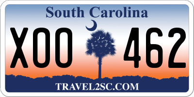 SC license plate XOO462