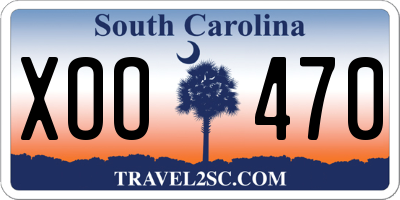 SC license plate XOO470