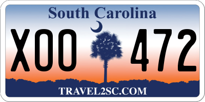 SC license plate XOO472