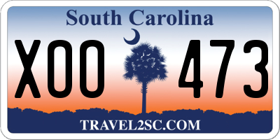 SC license plate XOO473