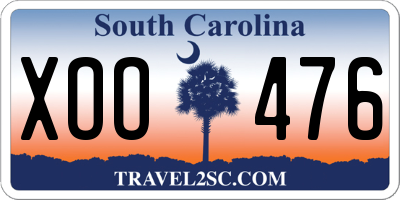 SC license plate XOO476