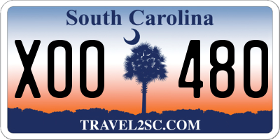 SC license plate XOO480