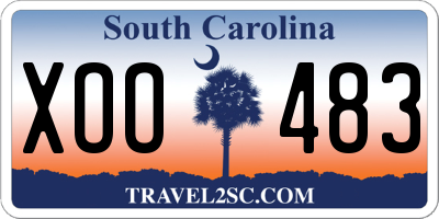 SC license plate XOO483