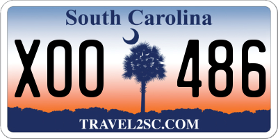 SC license plate XOO486