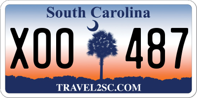 SC license plate XOO487