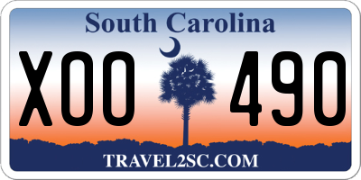 SC license plate XOO490