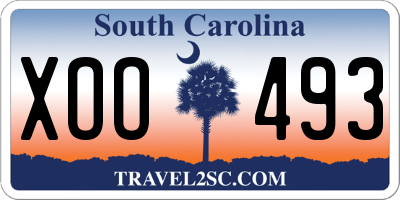 SC license plate XOO493