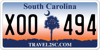 SC license plate XOO494