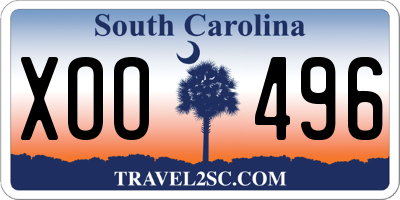 SC license plate XOO496