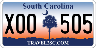 SC license plate XOO505