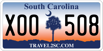 SC license plate XOO508