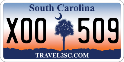 SC license plate XOO509