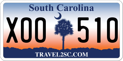 SC license plate XOO510