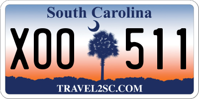SC license plate XOO511