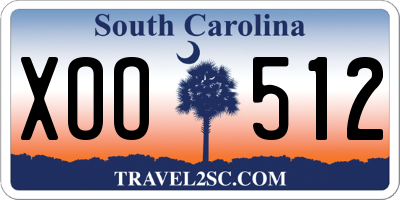 SC license plate XOO512