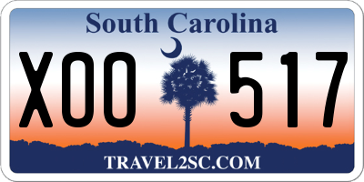 SC license plate XOO517