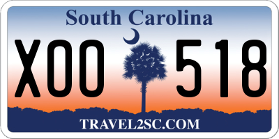SC license plate XOO518