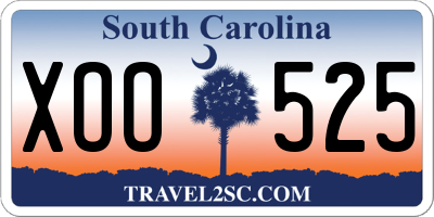SC license plate XOO525