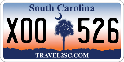 SC license plate XOO526