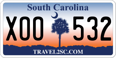 SC license plate XOO532